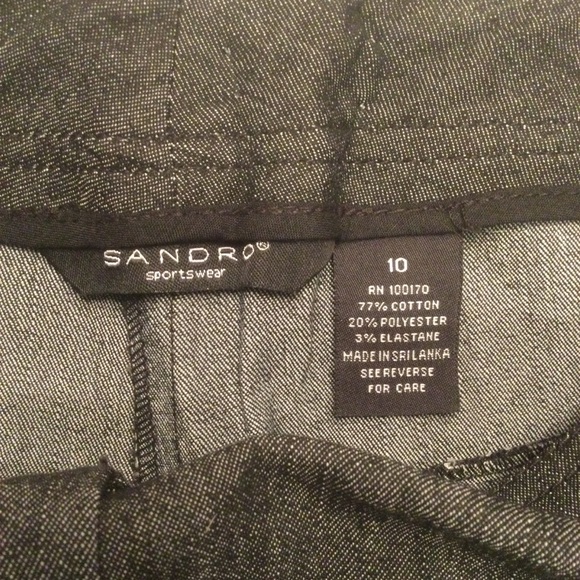 Sandro Sportswear High Rise Cropped Pants Size 10 - Picture 4 of 8